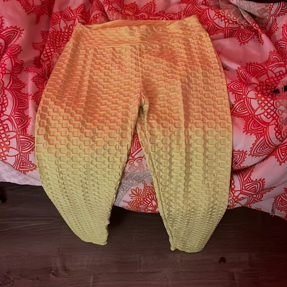 Yellow|Leggings|Women|Large|Shein